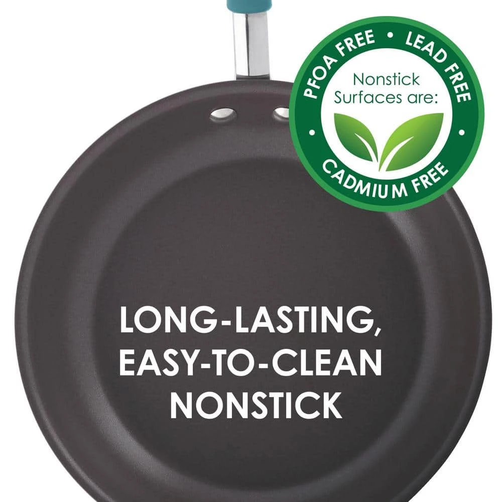 Cucina 11 in. Hard-Anodized Aluminum Nonstick Griddle in Agave Blue and Gray by Rachael Ray - Image 7