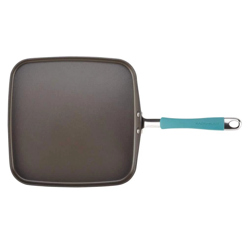Cucina 11 in. Hard-Anodized Aluminum Nonstick Griddle in Agave Blue and Gray by Rachael Ray - Image 2