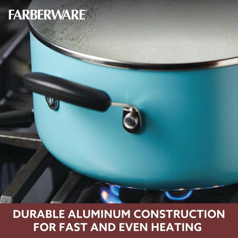 Farberware 14-Piece Aqua Smart Control Cookware Nonstick Pots and Pans Set - Image 6