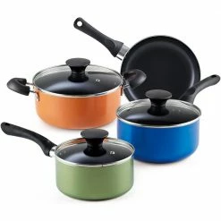 Stay Cool Handle 7-Piece Aluminum Nonstick Cookware Set in Assorted Colors by Cook N Home