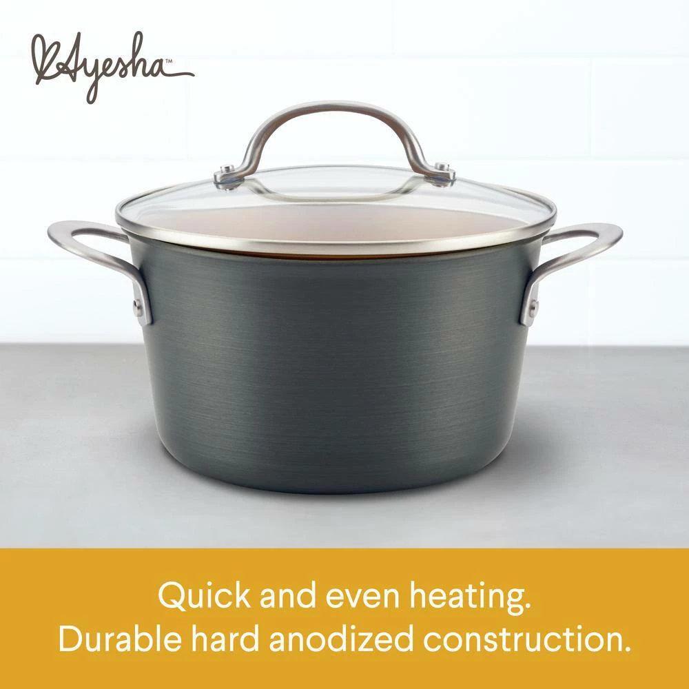 Home Collection 4.5 Qt. Hard Anodized Aluminum Covered Saucepot by Ayesha Curry - Image 7