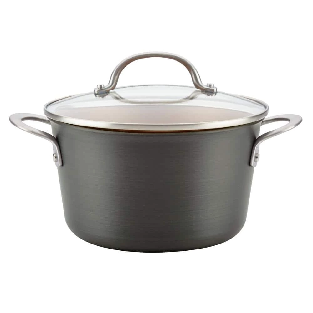 Home Collection 4.5 Qt. Hard Anodized Aluminum Covered Saucepot by Ayesha Curry