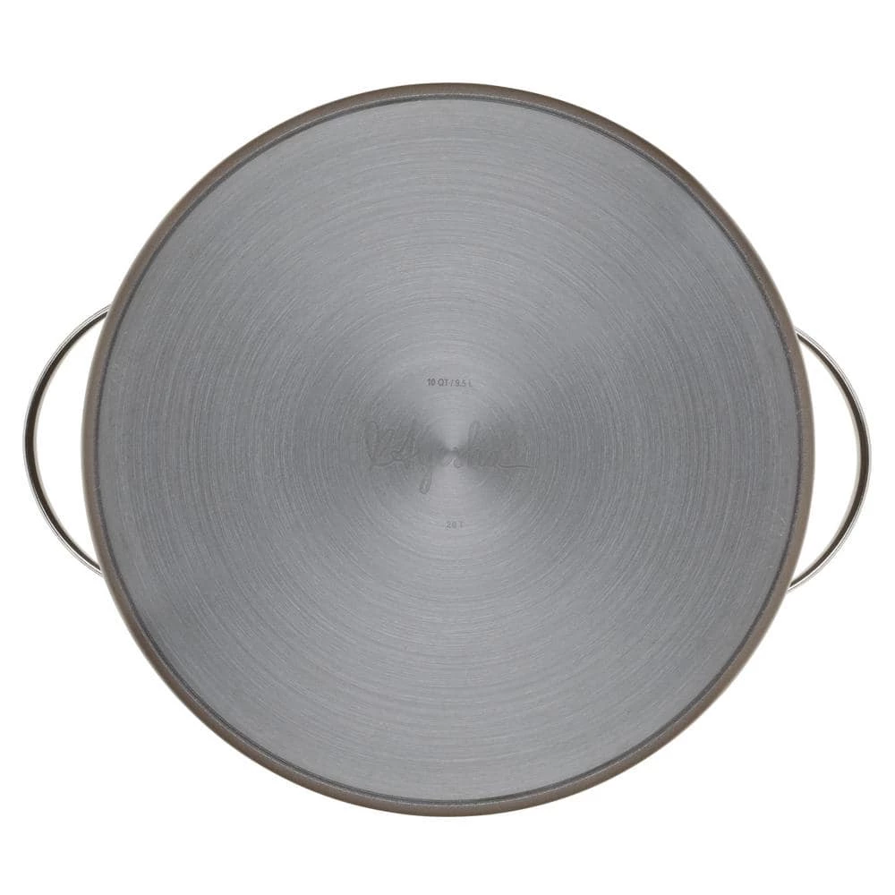 Professional 10 qt. Charcoal Hard Anodized Aluminum Nonstick Stockpot by Ayesha Curry - Image 2