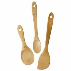 Burnished 3-Piece Bamboo Stir Fry Wok Utensils Set by Honey-Can-Do