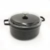 GEM 7.7 qt. Cast Aluminum Nonstick Stock Pot in Black with Glass Lid by BergHOFF