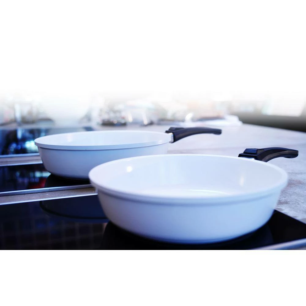 Vario Click Pearl 6 qt. Cast Aluminum Ceramic Nonstick Saute Pan in White by Berndes - Image 4
