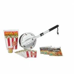 13-Piece Aluminum Black Popcorn Popper Set by Open Fire Pop
