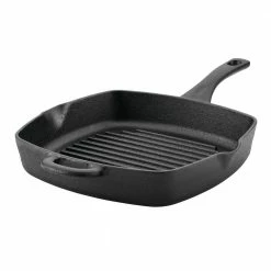 Preseasoned Cast Iron 10 in. Cast Iron Grill Black by Ayesha Curry