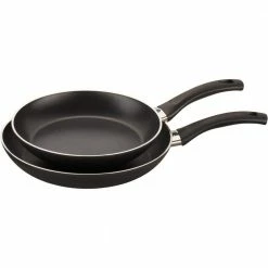 Pisa 2-Piece Aluminum Nonstick Frying Pan Set in black by Ballarini