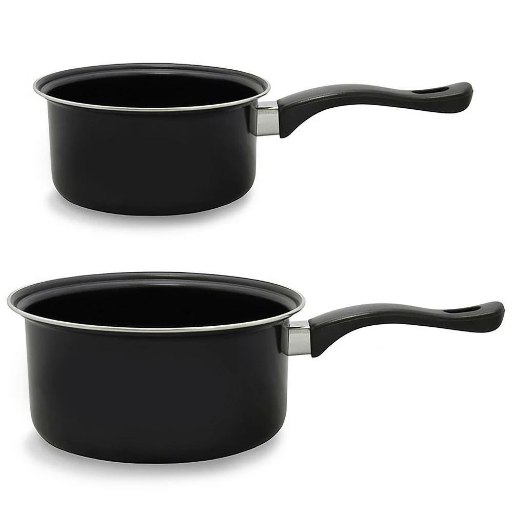 9-Piece Black Carbon Steel Sauce Pan Set by Brentwood - Image 4