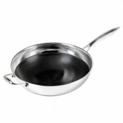 12.5 in. Hybrid Quick Release Wok in Stainless Steel by Black Cube