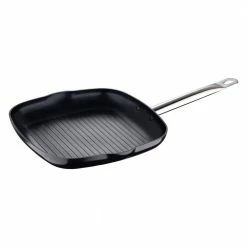 11 in. Aluminum Nonstick Grill Pan in Black by BERGNER