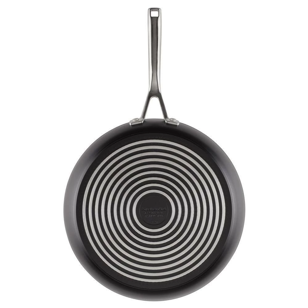 12.25 in. Hard-Anodized Induction Aluminum Nonstick Frying Pan with Lid Black Matte by KitchenAid - Image 2
