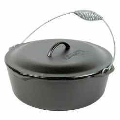 7 Qt. Cast Iron Dutch Oven with Lid and Spiral Bail Handle by Lodge