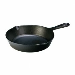 8 in. Cast Iron Skillet in Black with Pour Spout by Lodge