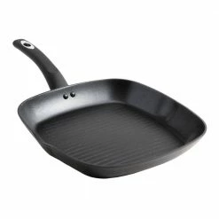 Allston 11.5 in. Aluminum Nonstick Grill Pan in Black by Oster Cuisine