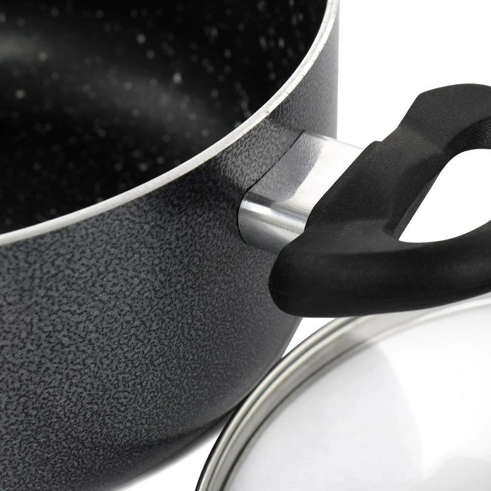 Pallermo 5 Qt Aluminum Dutch Oven with Lid in Charcoal by Oster - Image 3