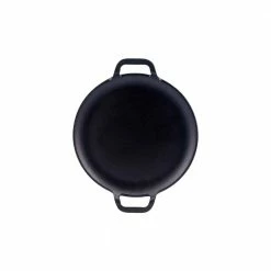 10 in. Seasoned Black Cast Iron Comal Skillet with 2-Side Handles by Victoria