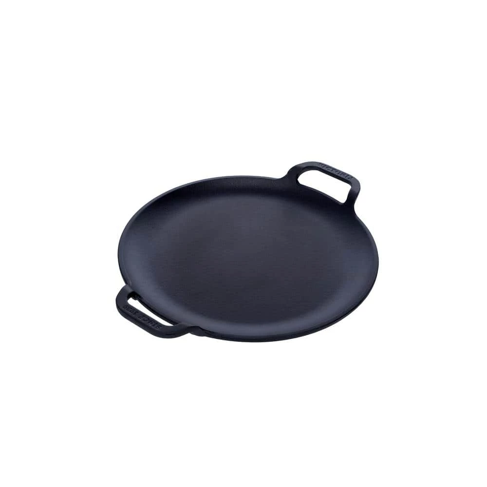 10 in. Seasoned Black Cast Iron Comal Skillet with 2-Side Handles by Victoria - Image 2