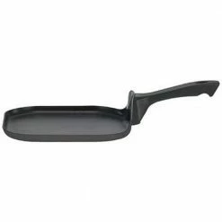 6.5 in. Aluminum Nonstick Grill Pan in Black by T-fal