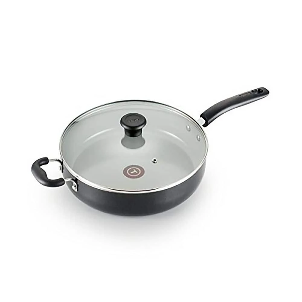 1- Piece Aluminum Jumbo Cooker Frying Pan Set With Lid by T-fal