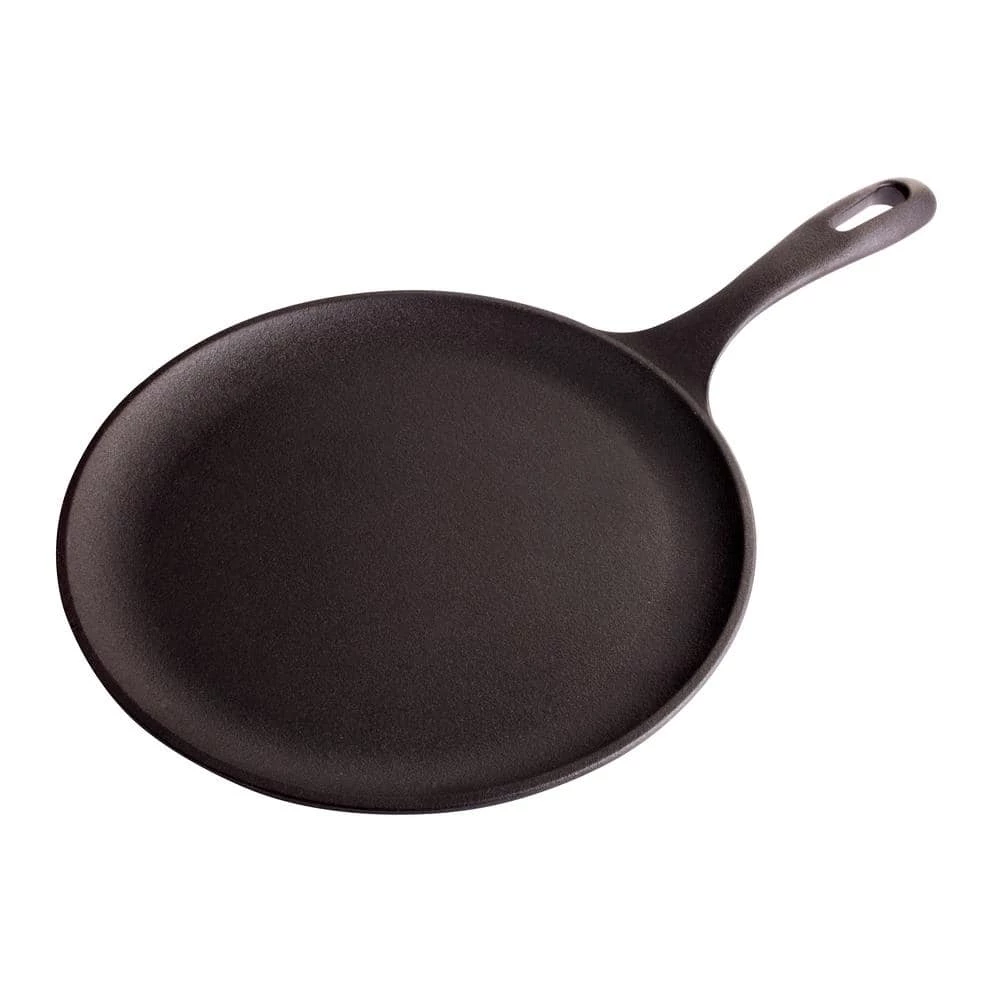 10.5 in. Cast Iron Comal Griddle and Crepe Pan, Seasoned by Victoria