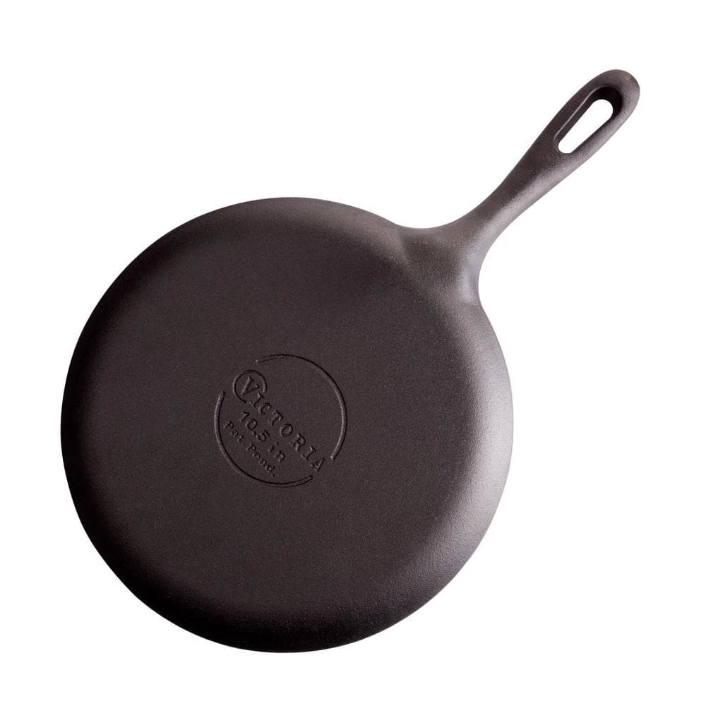 10.5 in. Cast Iron Comal Griddle and Crepe Pan, Seasoned by Victoria - Image 2