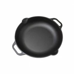 13 in. Black Cast Iron Everyday Skillet with Loop Handles by Victoria