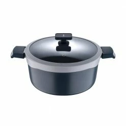 Gastro Ceramic Cast Aluminum 7.5 qt. Dutch Oven with Tempered Glass Lid by MasterPRO