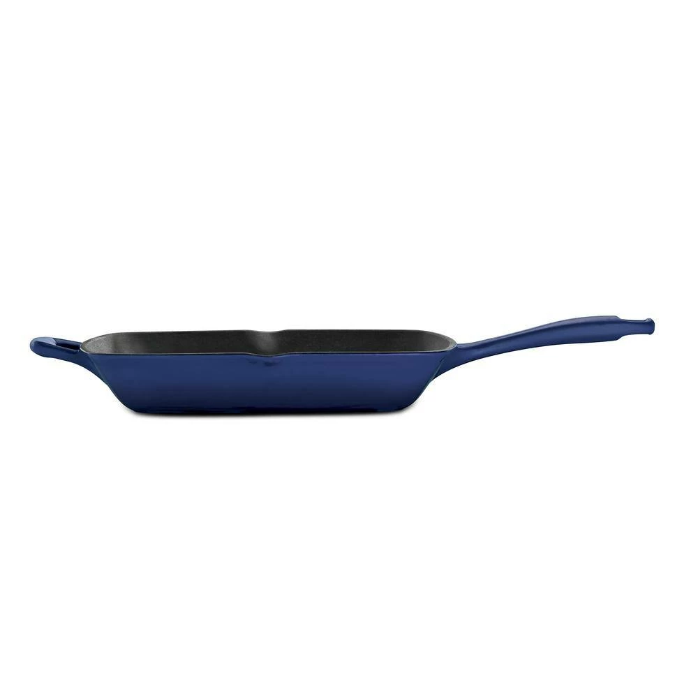 Gourmet 11.5 in. Enameled Cast Iron Grill Pan in Gradated Cobalt by Tramontina - Image 2