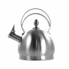 12-Cup Brushed Silver Stainless Steel Whistling Kettle by MegaChef