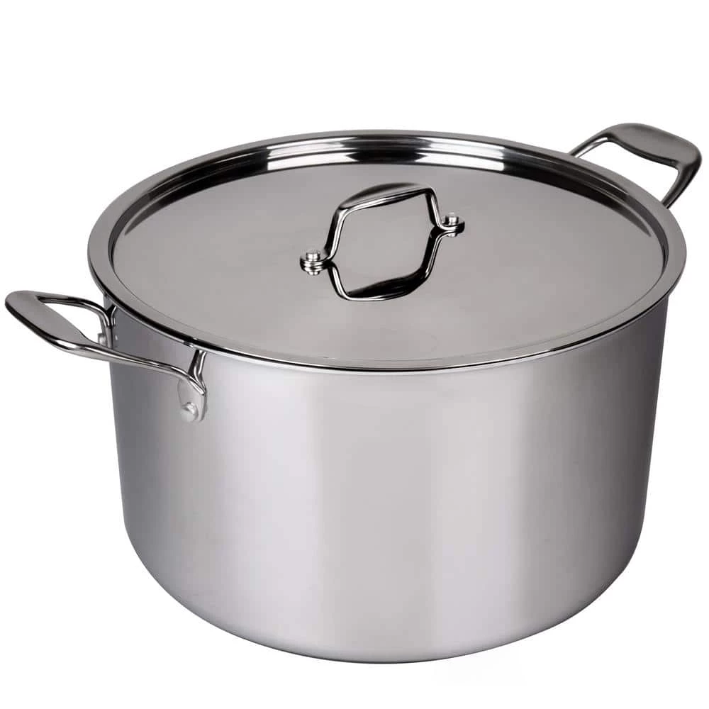 12 Qt. Full Tri-ply Body Professional Grade Stainless Steel Stock Pot by Camerons Products - Image 2