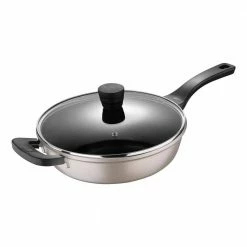 4 qt. Aluminum Saute Pan with Lid by BERGNER