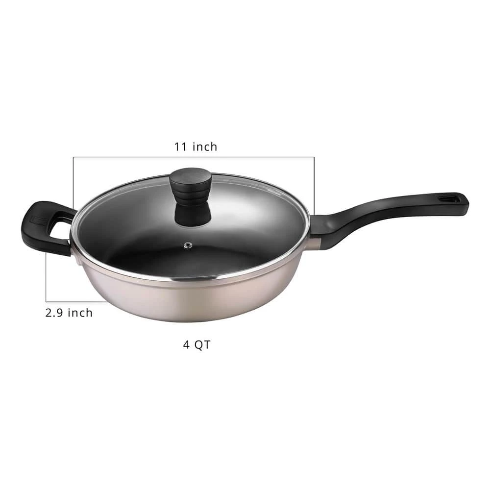 4 qt. Aluminum Saute Pan with Lid by BERGNER - Image 2
