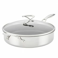 C-Series 5 qt. Stainless Steel Nonstick Saute Pan Silver with Lid by Circulon