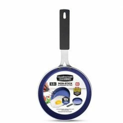 Classic Blue 5.5 in. Aluminum Non-Stick Diamond Infused Mini Fry Pan by GRANITESTONE