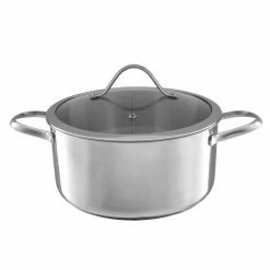 6 qt. Stainless Steel Stock Pot with Glass Lid by Classic Cuisine