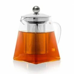 3-Cup Glass Tea Pot with Removable Stainless-Steel Infuser by OVENTE