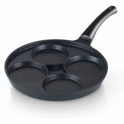 11" 4-Cup Aluminum Nonstick Marble Coating Fry Pancake Omelette Pan by Cook N Home