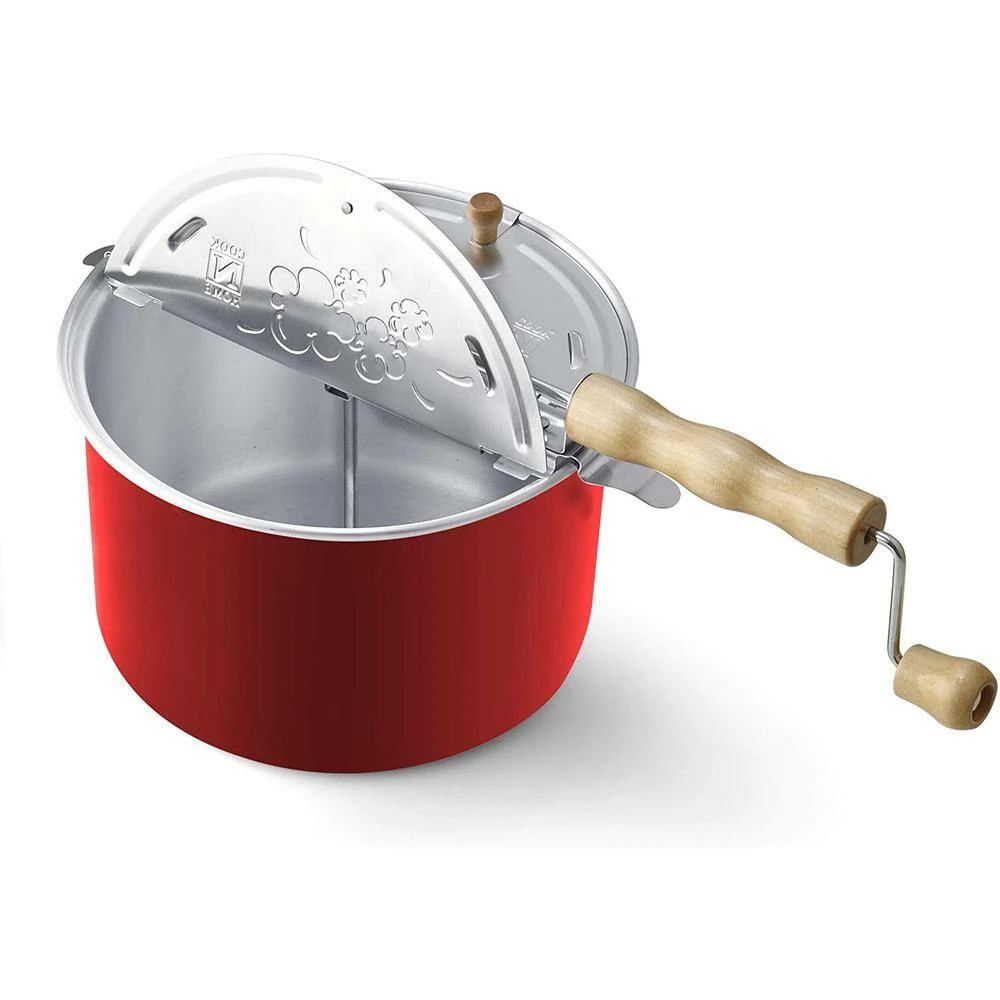Aluminum Popcorn Popper in Red by Cook N Home - Image 4