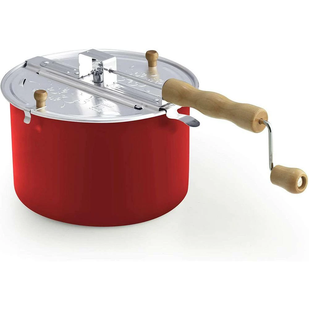 Aluminum Popcorn Popper in Red by Cook N Home - Image 3