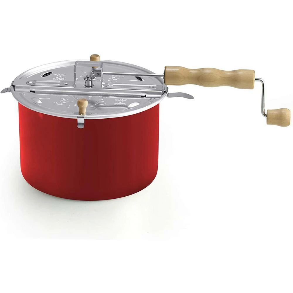 Aluminum Popcorn Popper in Red by Cook N Home - Image 2
