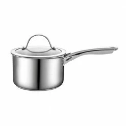 2 qt. Classic Stainless Steel Sauce Pan with Glass Lid by Cooks Standard