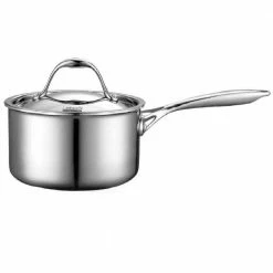 Multi-Ply Clad 1.5 qt. Stainless Steel Sauce Pan with Lid by Cooks Standard