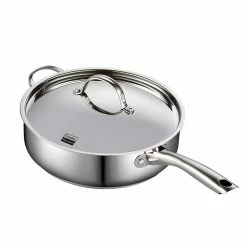 Classic 5 qt. Stainless Steel Saute Pan with Lid by Cooks Standard