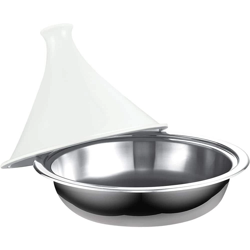 Large 14 in. Multi-Ply Clad Stainless Steel Induction Tagine Wok with Extra Glass Lid, 4.5 Quart by Cooks Standard - Image 3