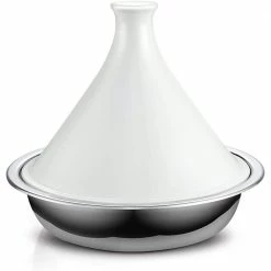 Large 14 in. Multi-Ply Clad Stainless Steel Induction Tagine Wok with Extra Glass Lid, 4.5 Quart by Cooks Standard
