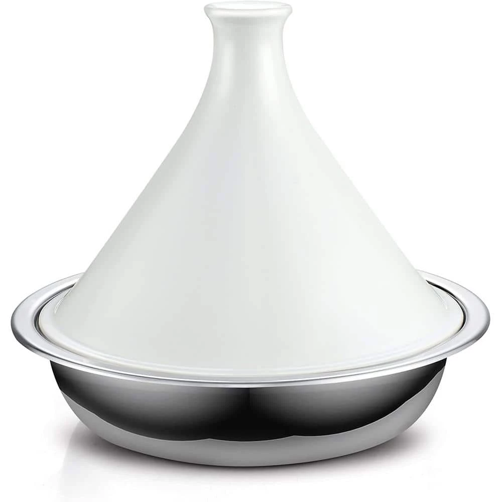 Large 14 in. Multi-Ply Clad Stainless Steel Induction Tagine Wok with Extra Glass Lid, 4.5 Quart by Cooks Standard - Image 2