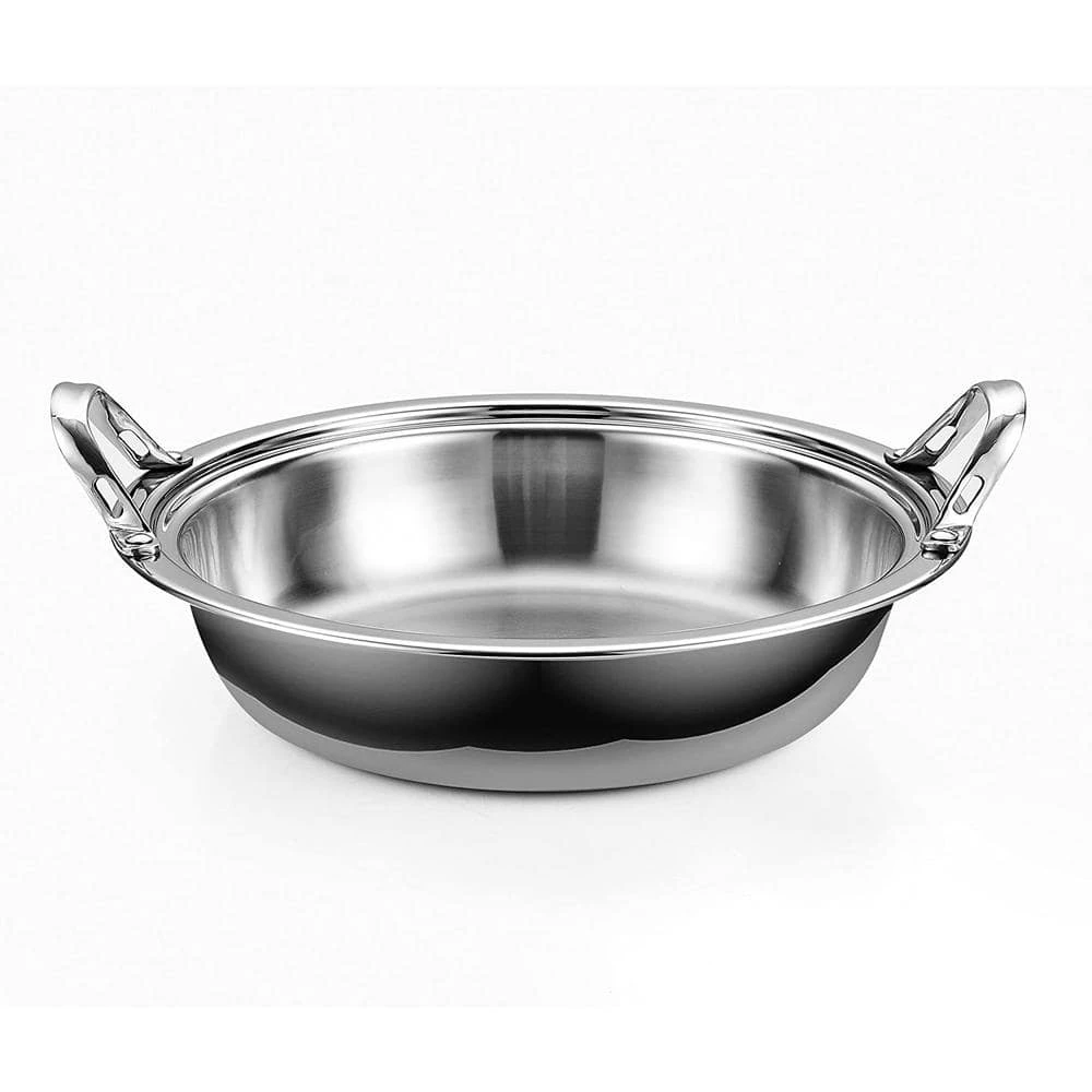 Large 14 in. Multi-Ply Clad Stainless Steel Induction Tagine Wok with 2 Handle and Extra Glass Lid by Cooks Standard - Image 4