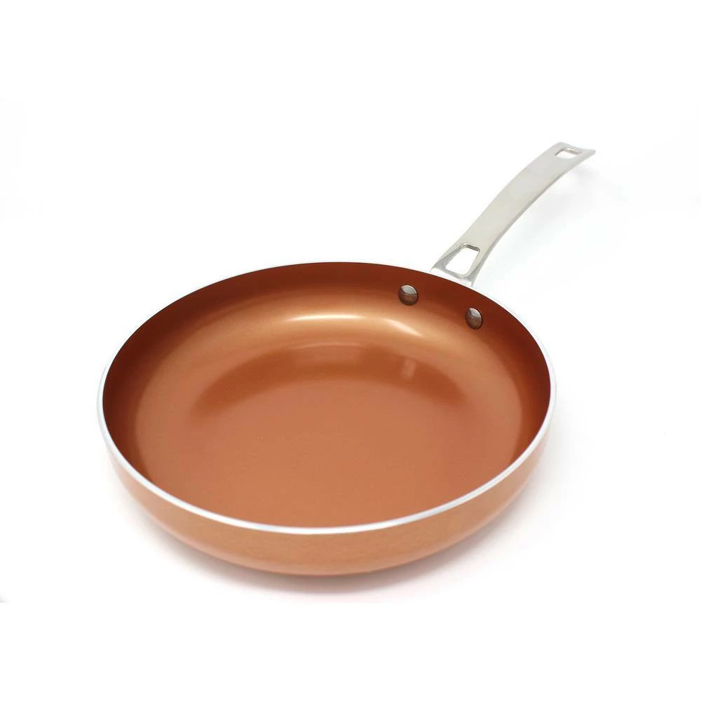 3 Piece Ceramic Coated -Copper- Frying Pan Cookware Set (Induction Compatible) by Concord - Image 3